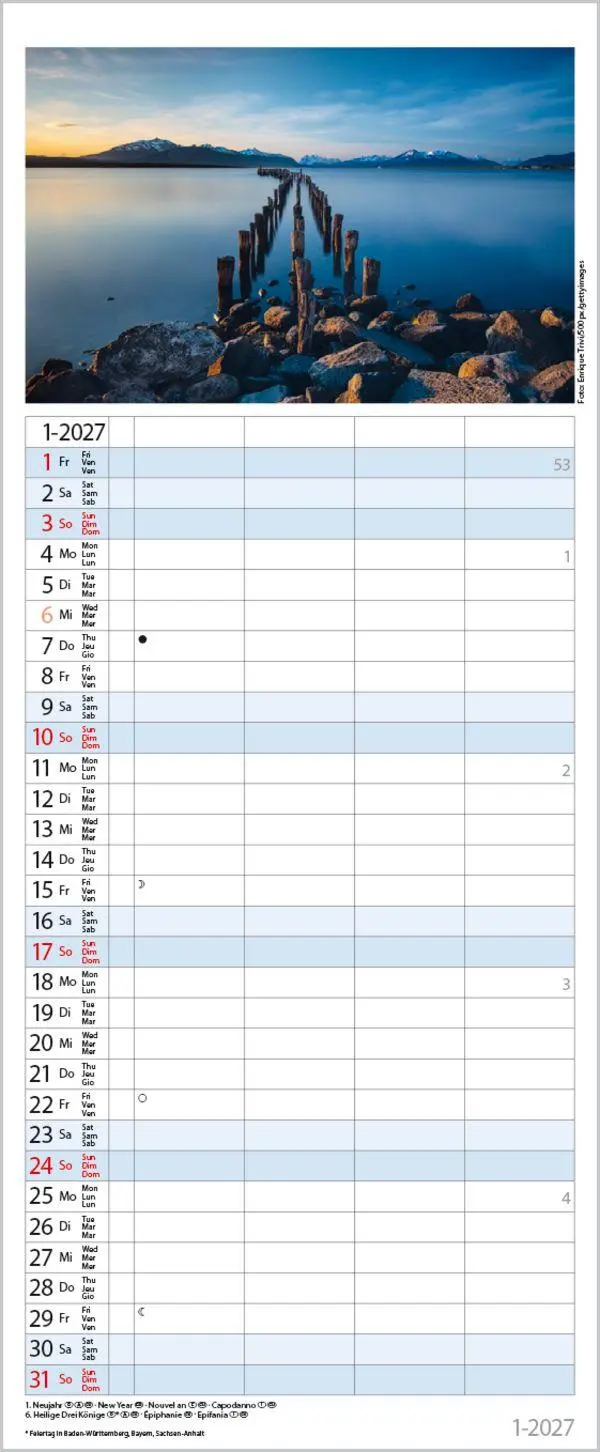 Bild: 9783819301667 | Familienplaner Maritim 2027 | Verlag Korsch | Kalender | Spiralbindung