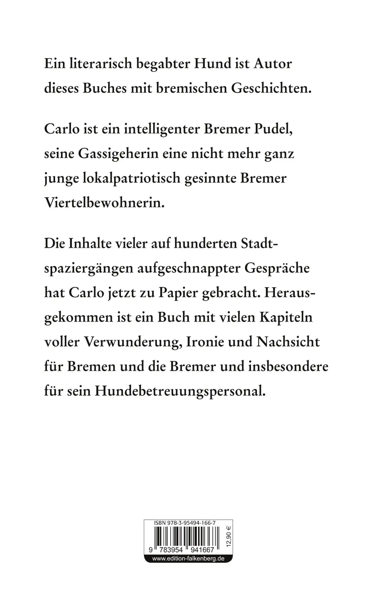 Rückseite: 9783954941667 | Der Stadtschnüffler | Erkenntnisse eines Bremer Hundes | Monika Bannas