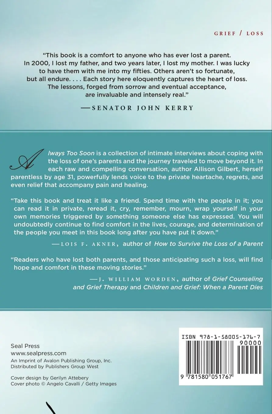 Rückseite: 9781580051767 | Always Too Soon | Allison Gilbert | Taschenbuch | Englisch | 2006