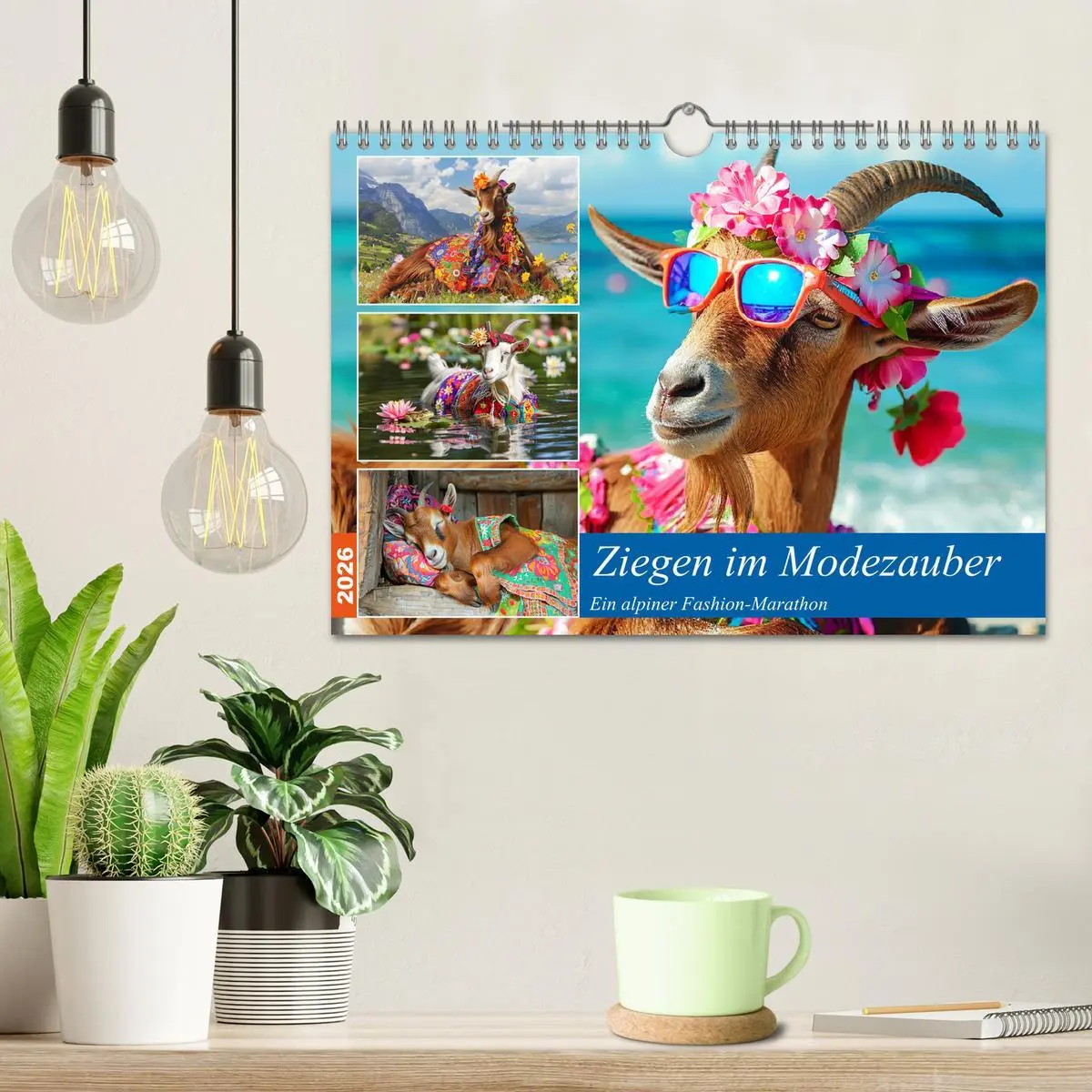 Bild: 9783457331767 | Ziegen im Modezauber. Ein alpiner Fashion-Marathon (Wandkalender...