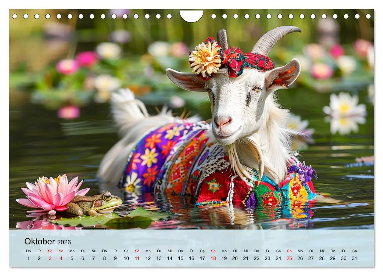 Bild: 9783457331767 | Ziegen im Modezauber. Ein alpiner Fashion-Marathon (Wandkalender...