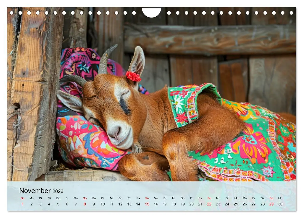 Bild: 9783457331767 | Ziegen im Modezauber. Ein alpiner Fashion-Marathon (Wandkalender...