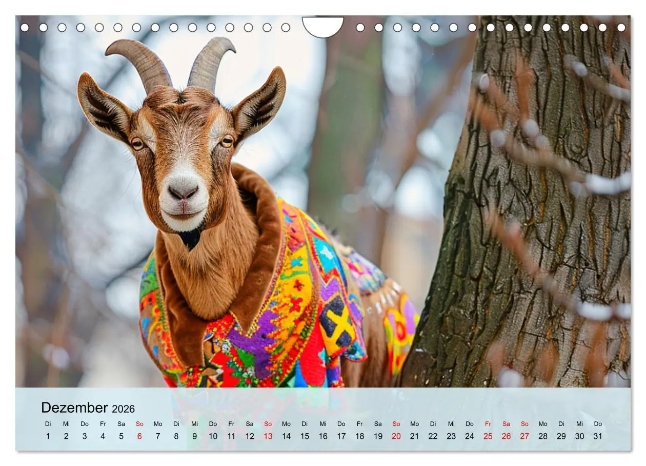 Bild: 9783457331767 | Ziegen im Modezauber. Ein alpiner Fashion-Marathon (Wandkalender...