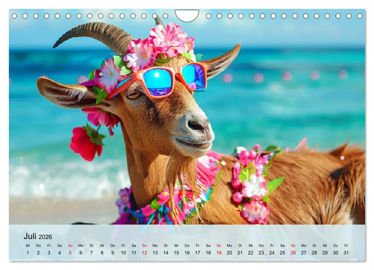 Bild: 9783457331767 | Ziegen im Modezauber. Ein alpiner Fashion-Marathon (Wandkalender...