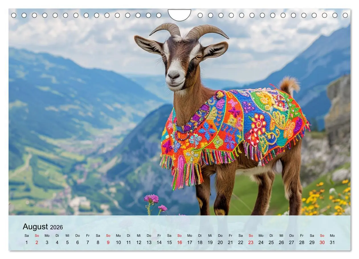 Bild: 9783457331767 | Ziegen im Modezauber. Ein alpiner Fashion-Marathon (Wandkalender...
