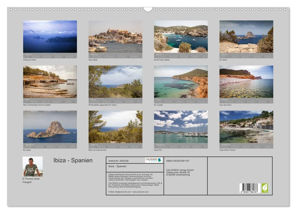 Bild: 9783457881767 | Ibiza - Spanien (Wandkalender 2026 DIN A2 quer), CALVENDO...