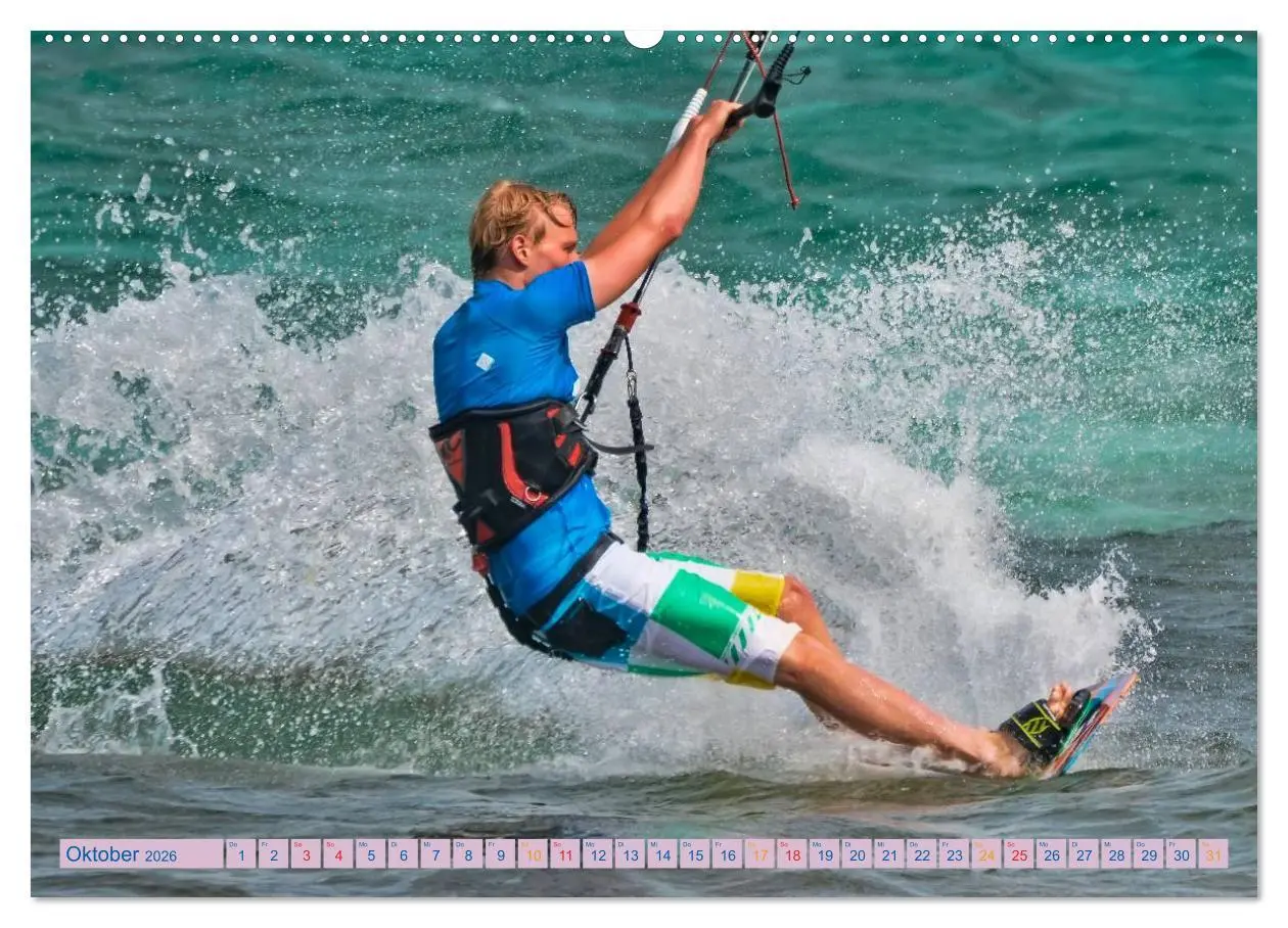Bild: 9783516041767 | Kitesurfen - über den Wellen (Wandkalender 2026 DIN A2 quer),...