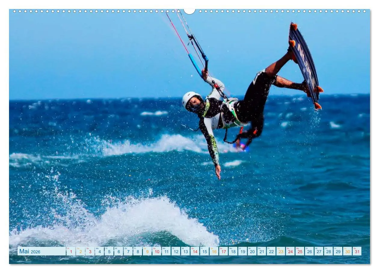 Bild: 9783516041767 | Kitesurfen - über den Wellen (Wandkalender 2026 DIN A2 quer),...