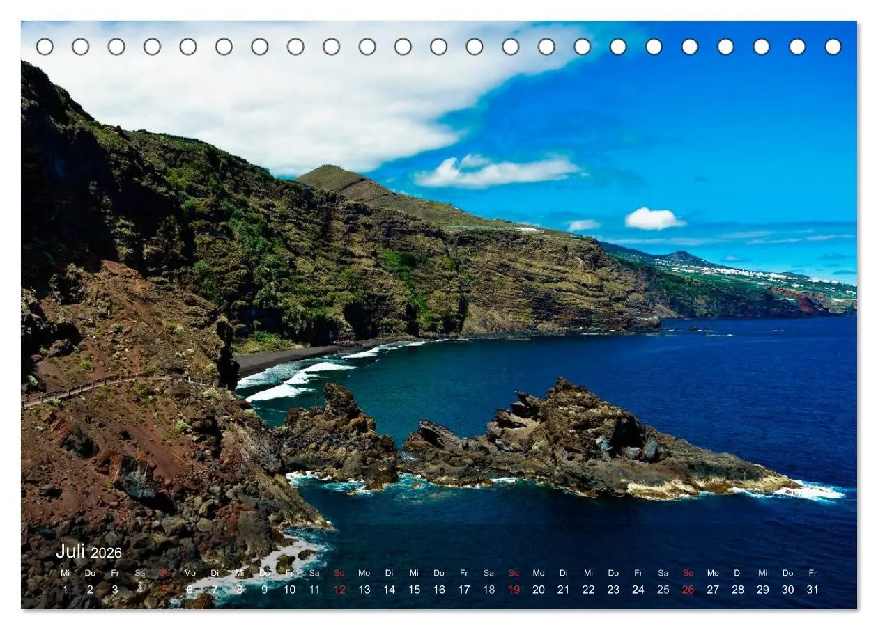 Bild: 9783516111767 | La Palma (Tischkalender 2026 DIN A5 quer), CALVENDO Monatskalender
