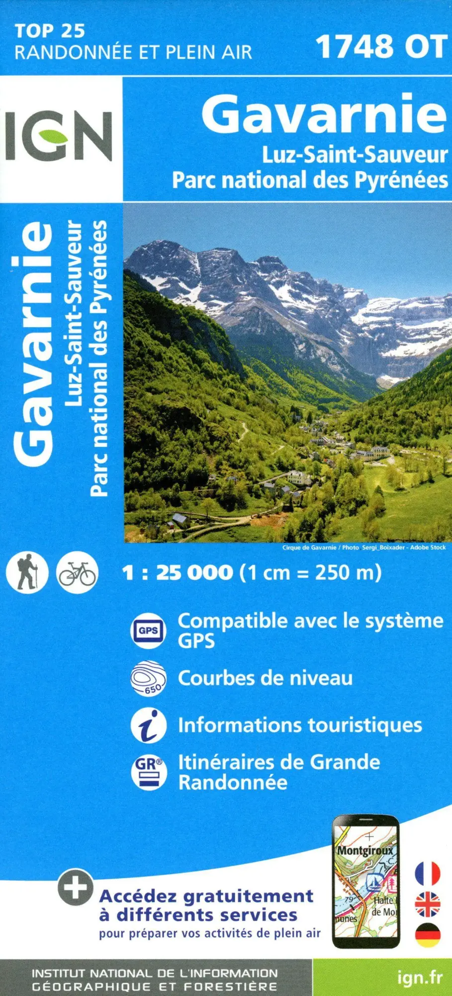 Cover: 9782758551867 | Gavarnie 1:25 000 | (Land-)Karte | IGN Topographische Wanderkarten