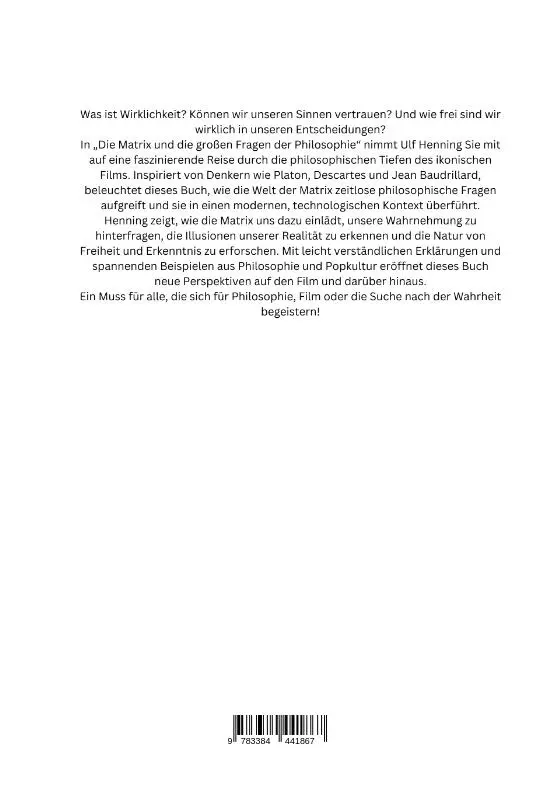 Rückseite: 9783384441867 | Die Matrix und die großen Fragen der Philosophie | Ulf Henning | Buch