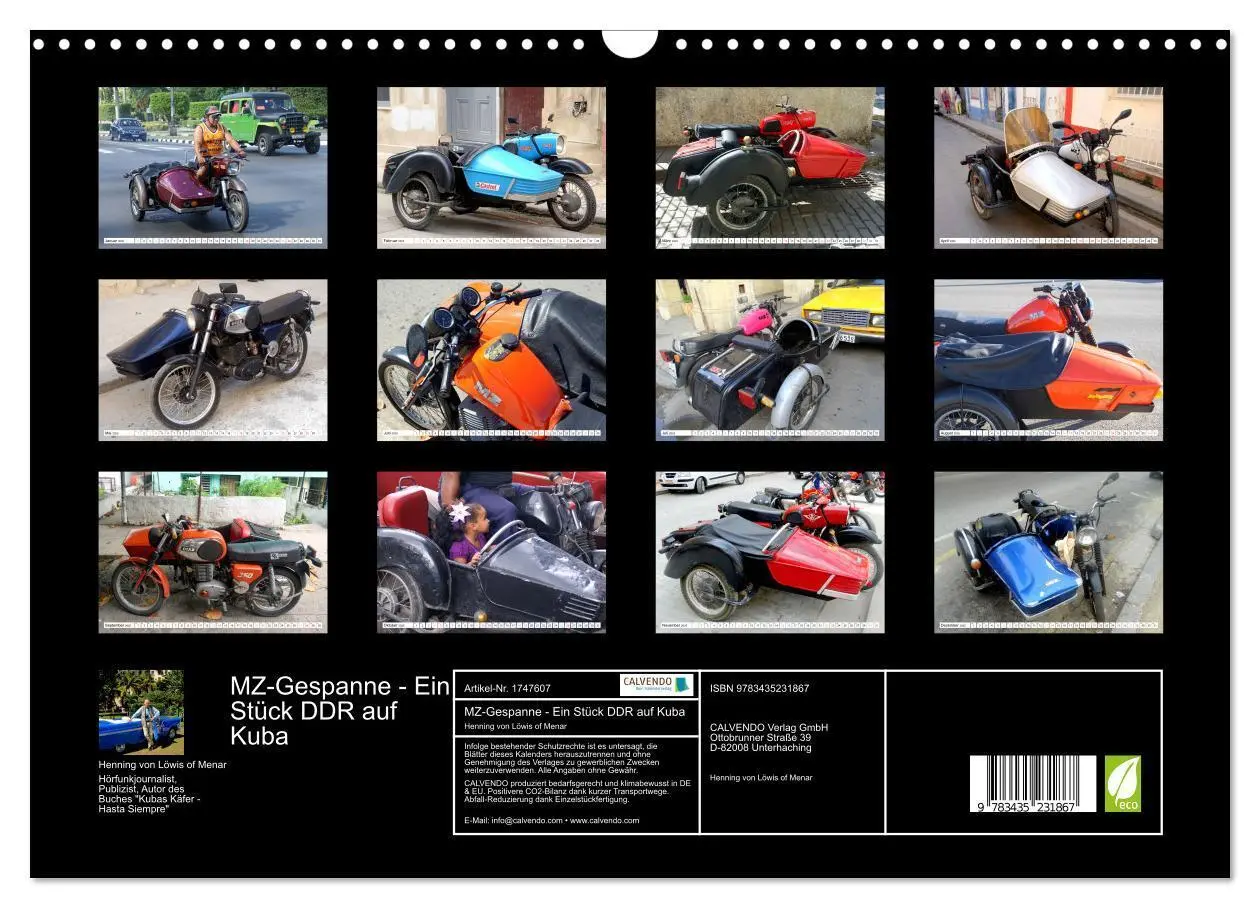 Bild: 9783435231867 | MZ-Gespanne - Ein Stück DDR auf Kuba (Wandkalender 2025 DIN A3...