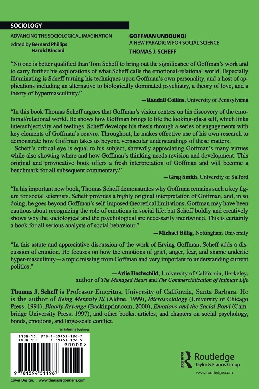 Rückseite: 9781594511967 | Goffman Unbound! | A New Paradigm for Social Science | Scheff (u. a.)