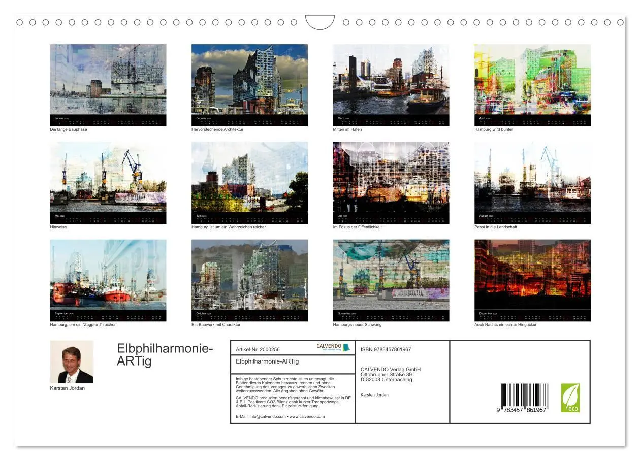 Bild: 9783457861967 | Elbphilharmonie-ARTig (Wandkalender 2026 DIN A3 quer), CALVENDO...