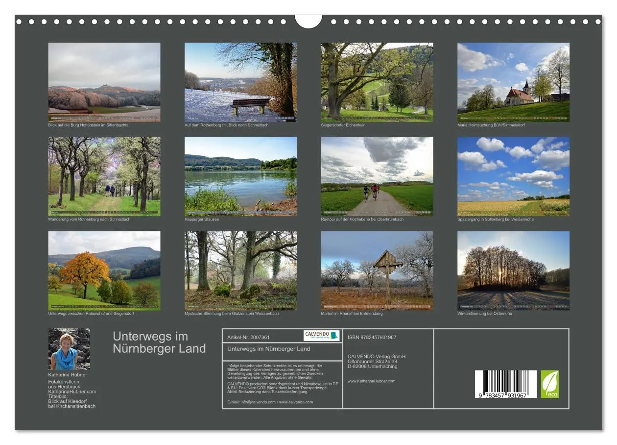 Bild: 9783457931967 | Unterwegs im Nürnberger Land (Wandkalender 2026 DIN A3 quer),...
