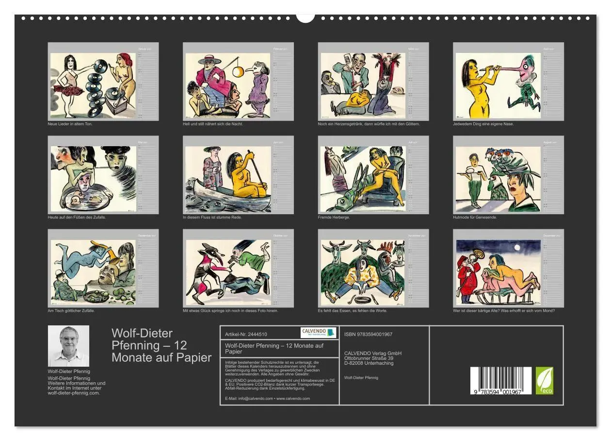 Bild: 9783594001967 | Wolf-Dieter Pfenning - 12 Monate auf Papier (hochwertiger Premium...