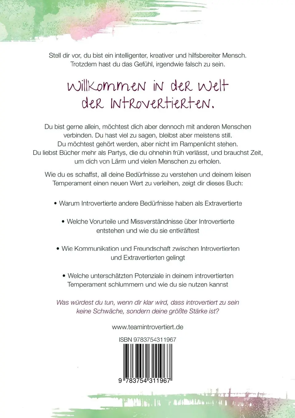 Rückseite: 9783754311967 | Leidenschaftlich introvertiert | Lena Noa | Taschenbuch | Paperback