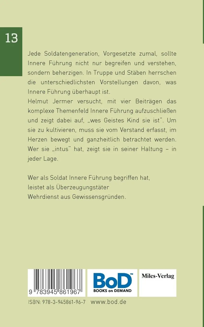 Rückseite: 9783945861967 | Innere Führung kompakt | eine Zusammenschau als Lehr- und Lernhilfe