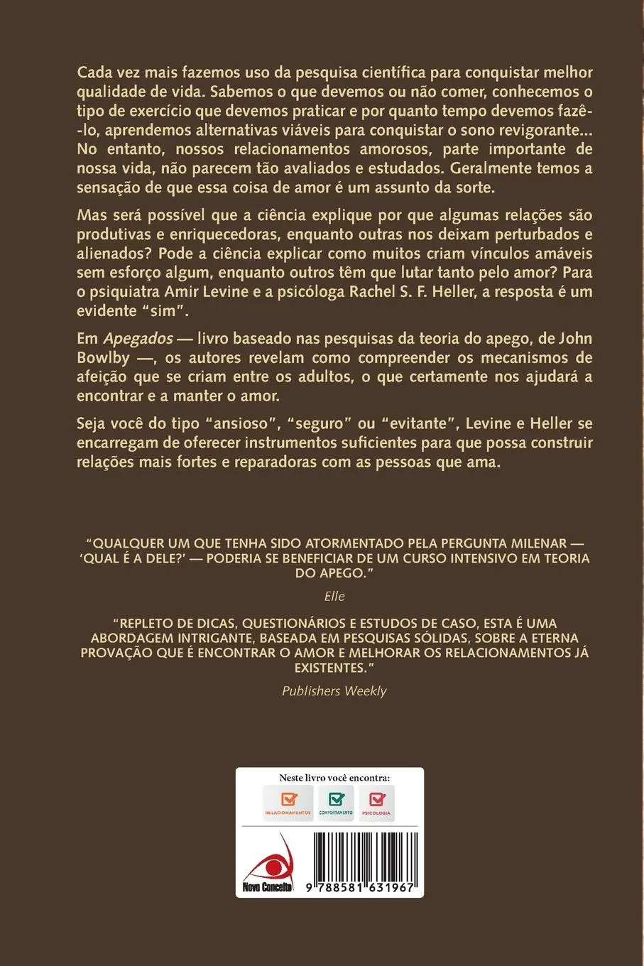 Rückseite: 9788581631967 | Apegados | Amir Levine | Taschenbuch | Paperback | Portugiesisch