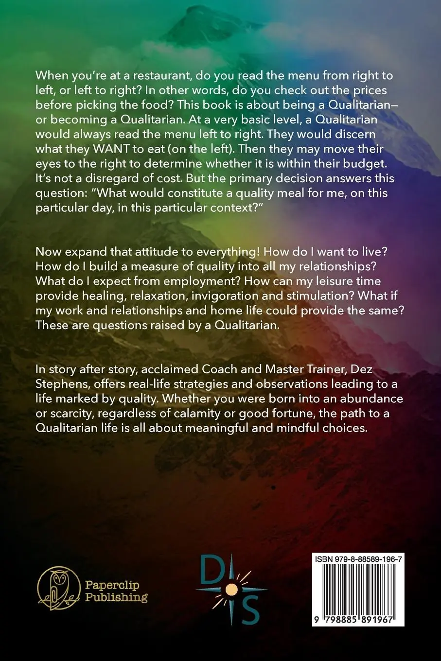 Rückseite: 9798885891967 | The Qualitarian | Dez Stephens | Taschenbuch | Englisch | 2023