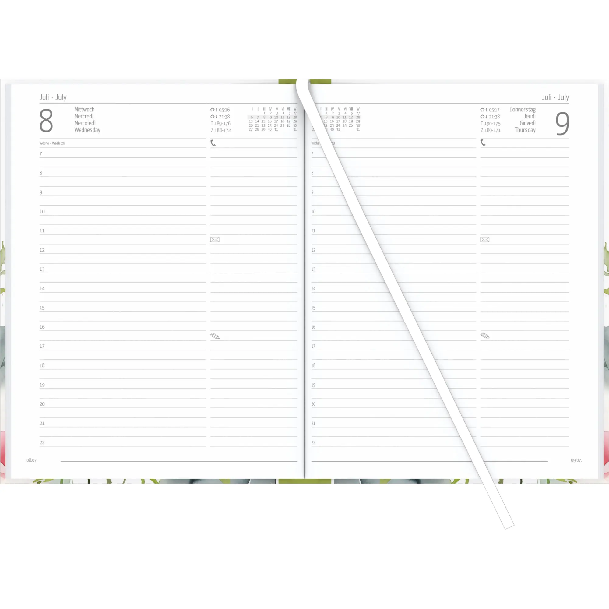 Bild: 4069095002067 | Buchkalender Style Roses 2026 - Büro-Kalender A5 - Cheftimer - 1...