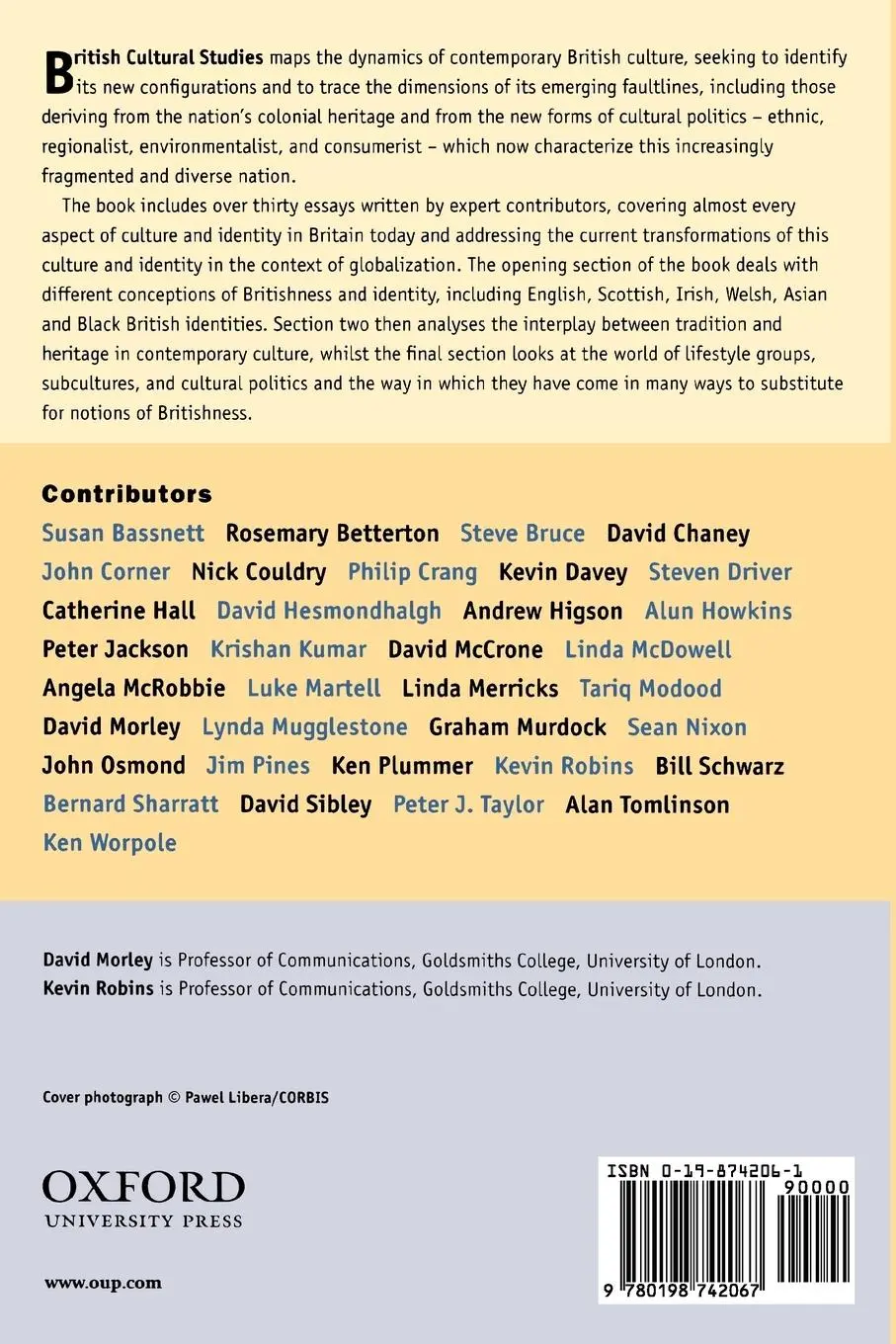 Rückseite: 9780198742067 | British Cultural Studies | Geography, Nationality, and Identity | Buch