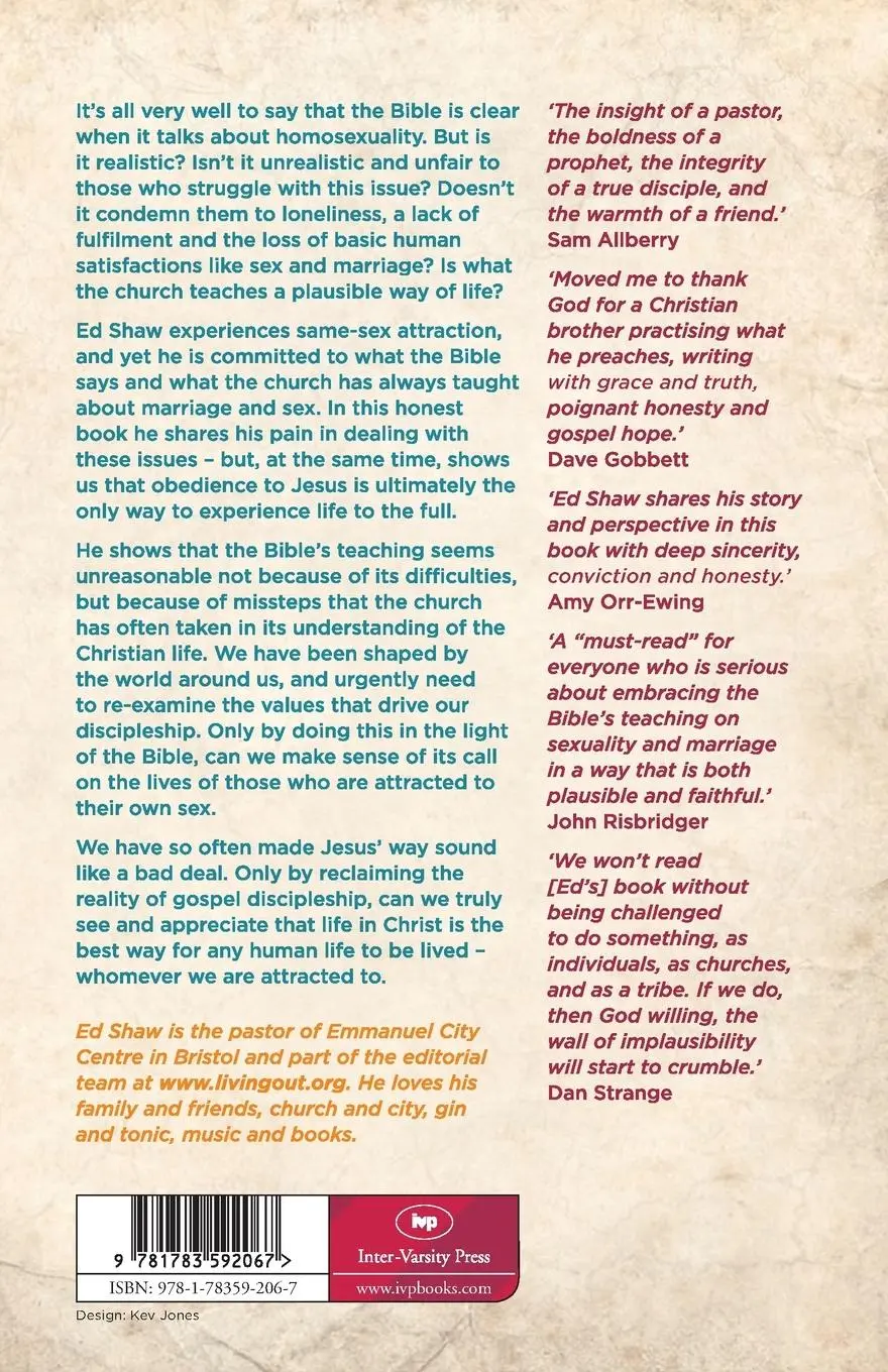Rückseite: 9781783592067 | The Plausibility Problem | The Church And Same-Sex Attraction | Shaw