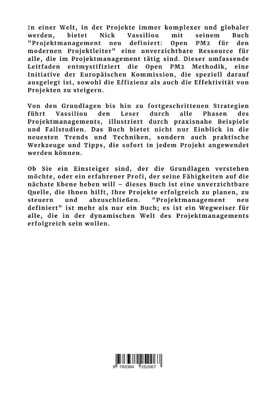 Rückseite: 9783384252067 | Projektmanagement neu definiert | Nick Vassiliou | Taschenbuch | 2024