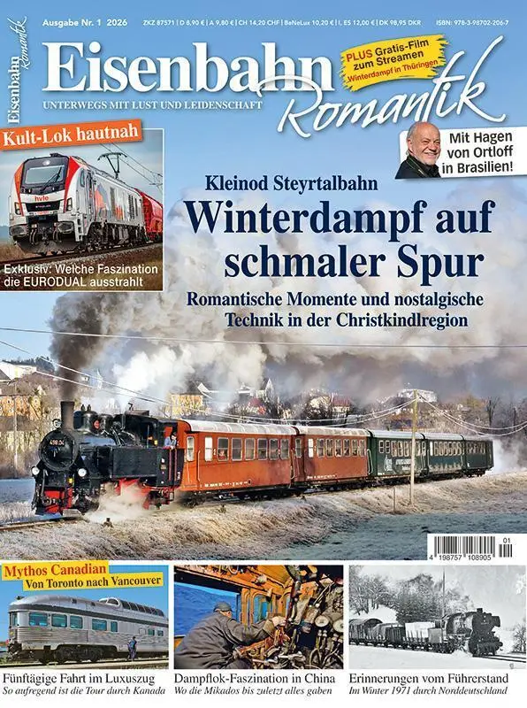 Cover: 9783987022067 | Winterdampf auf schmaler Spur | Eisenbahn Romantik 1/2026 | Broschüre