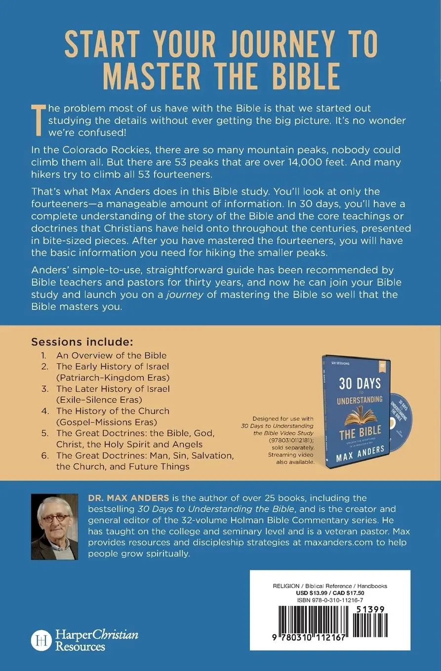Rückseite: 9780310112167 | 30 Days to Understanding the Bible Study Guide | Max Anders | Buch