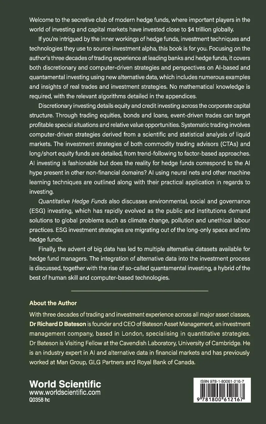 Rückseite: 9781800612167 | QUANTITATIVE HEDGE FUNDS | SYSTEMATIC | Richard D Bateson | Buch