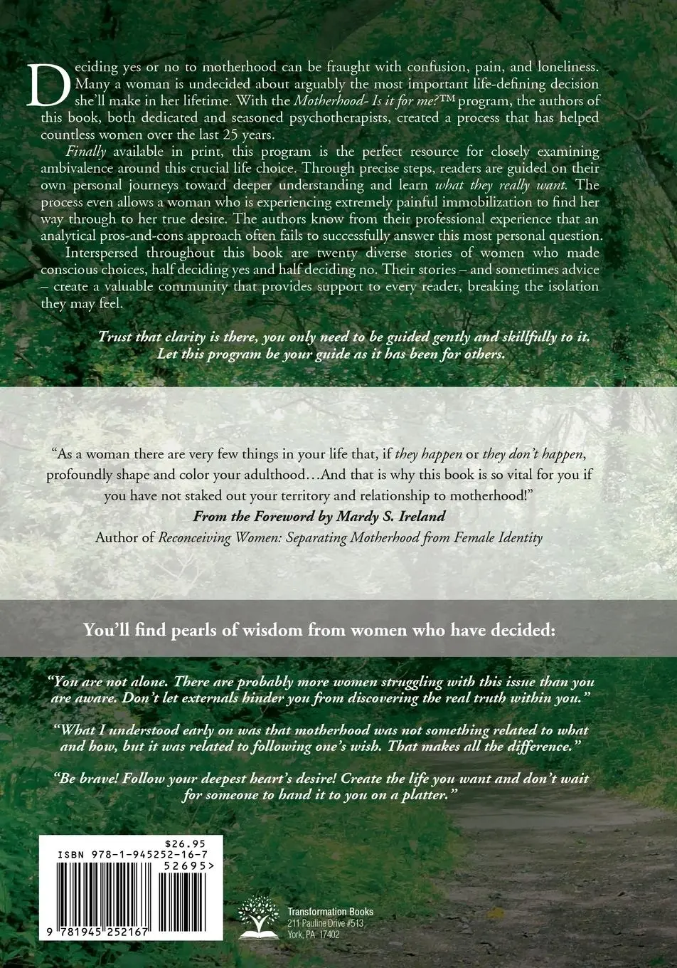 Rückseite: 9781945252167 | MOTHERHOOD - IS IT FOR ME? | Your Step-by-Step Guide to Clarity | Buch