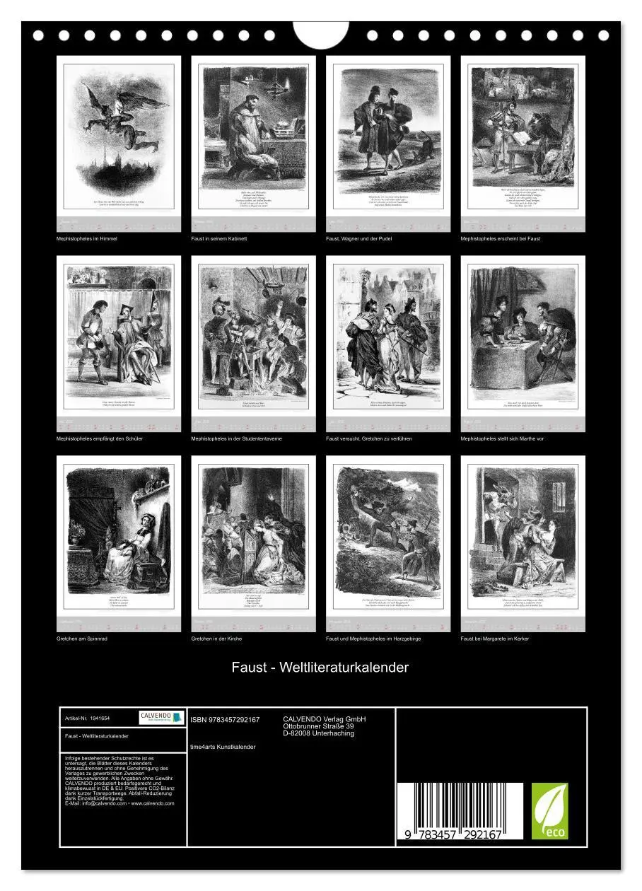 Bild: 9783457292167 | Faust - Weltliteraturkalender (Wandkalender 2026 DIN A4 hoch),...