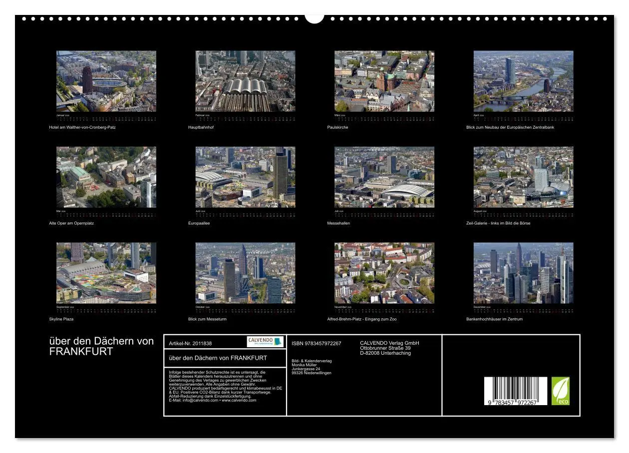 Bild: 9783457972267 | über den Dächern von FRANKFURT (hochwertiger Premium Wandkalender...