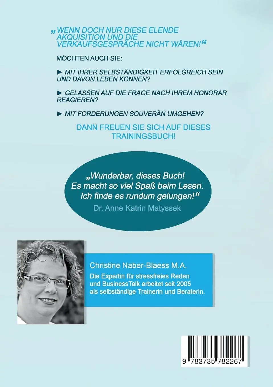 Rückseite: 9783735782267 | Souverän und sicher bei Akquise und Verkauf | Christine Naber-Blaess