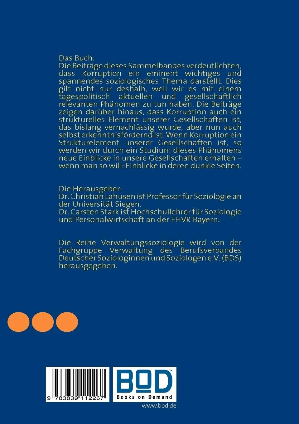 Rückseite: 9783839112267 | Korruption und neue Staatlichkeit | Carsten Stark (u. a.) | Buch