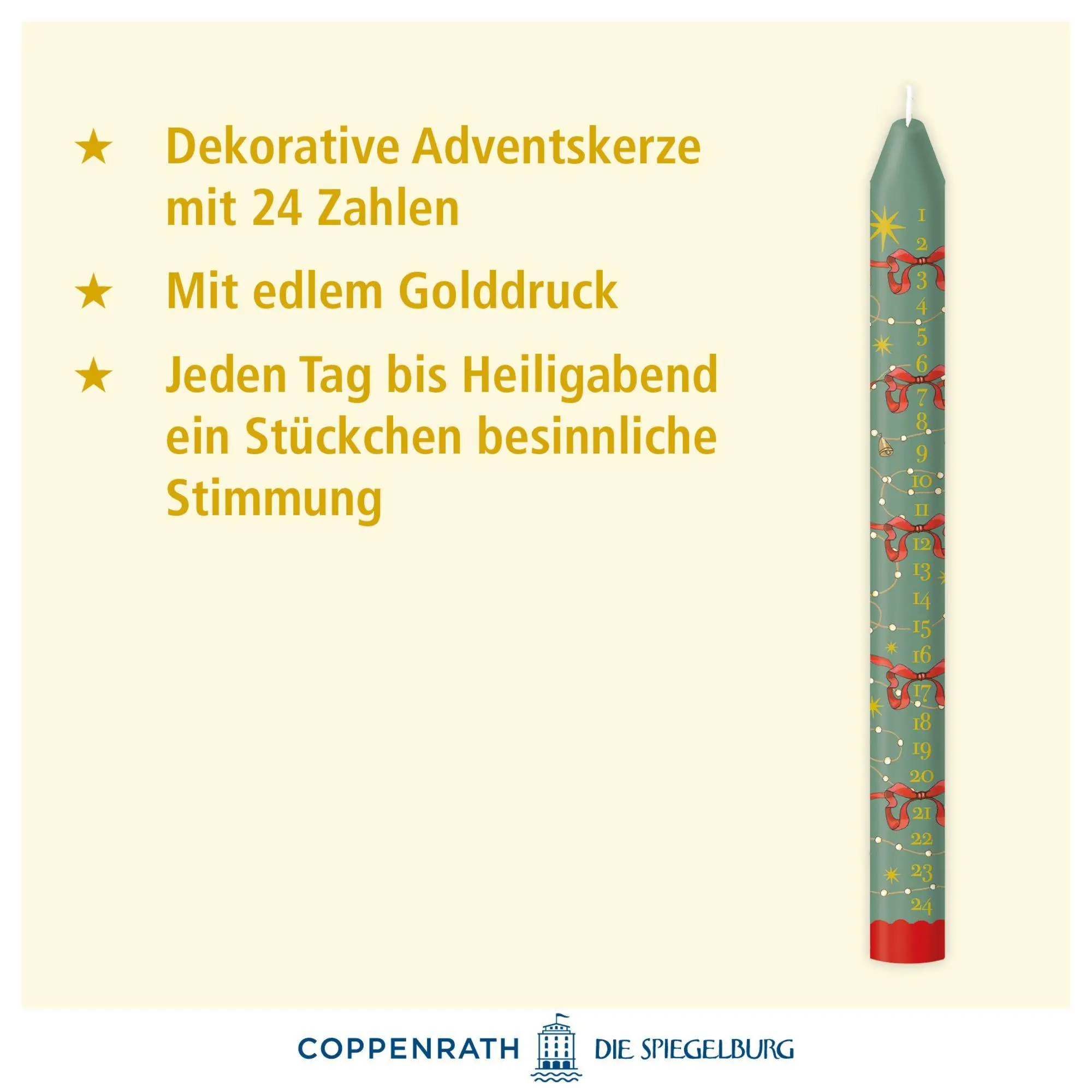Bild: 4050003972367 | Adventskalender-Kerze - In den Herzen wird`s hell | Kalender | 1 S.