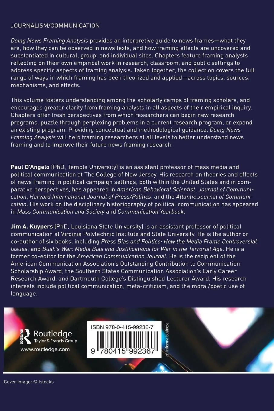 Rückseite: 9780415992367 | Doing News Framing Analysis | Empirical and Theoretical Perspectives