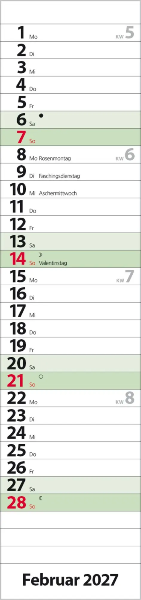 Bild: 9783819302367 | Streifenplaner Compact Dunkelgrün 2027 aus Recyclingpapier | Verlag