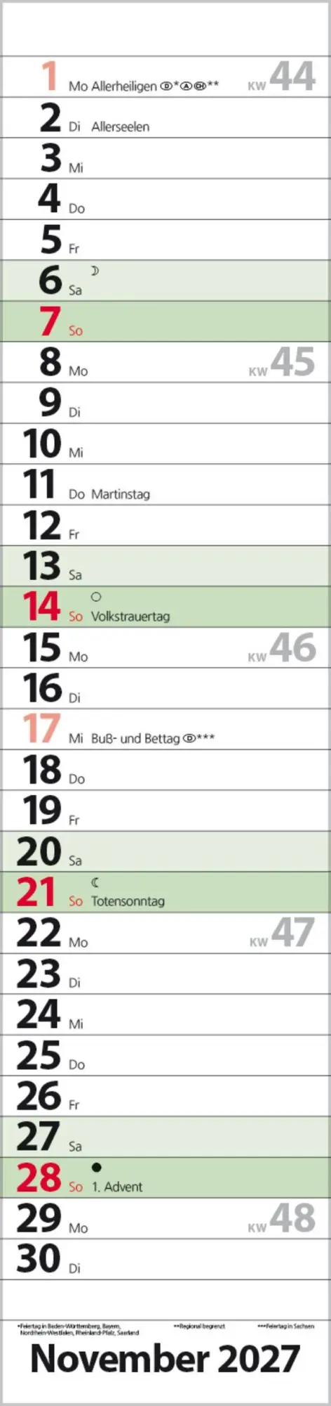 Bild: 9783819302367 | Streifenplaner Compact Dunkelgrün 2027 aus Recyclingpapier | Verlag