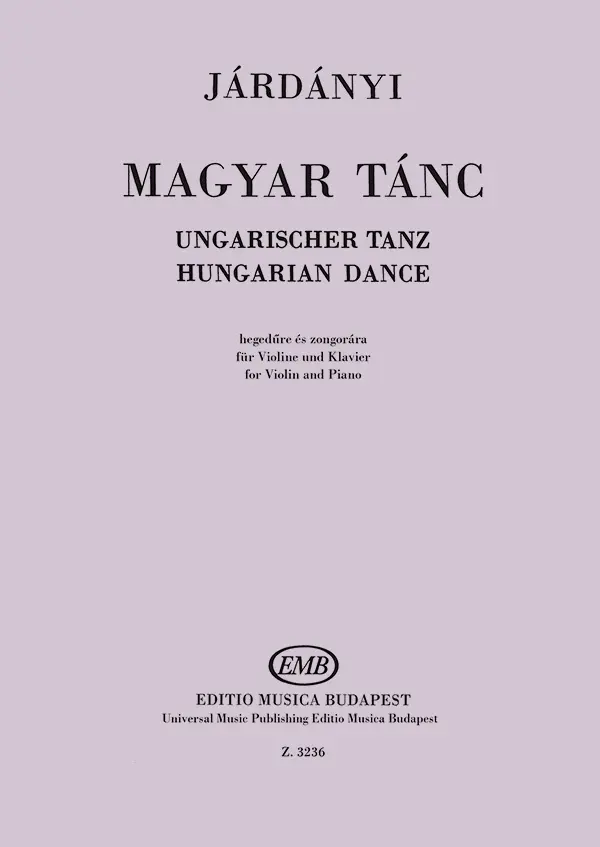 Cover: 9790080032367 | Ungarischer Tanz | Pal Jardanyi | Buch | Editio Musica Budapest