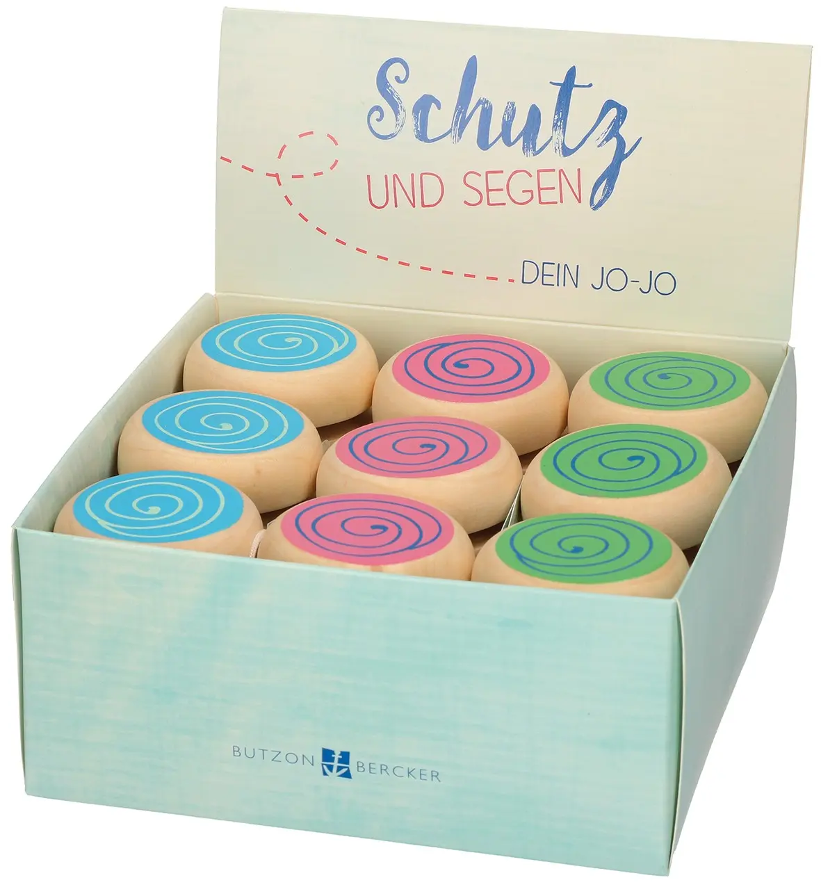 Cover: 4036526722467 | Display "Schutz und Segen" | mit 18 Jo-Jo's | Erstkommunion | Holz