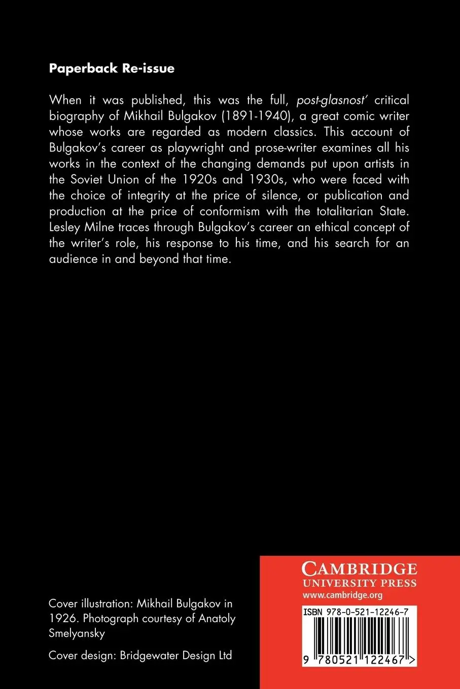 Rückseite: 9780521122467 | Mikhail Bulgakov | A Critical Biography | Lesley Milne | Taschenbuch