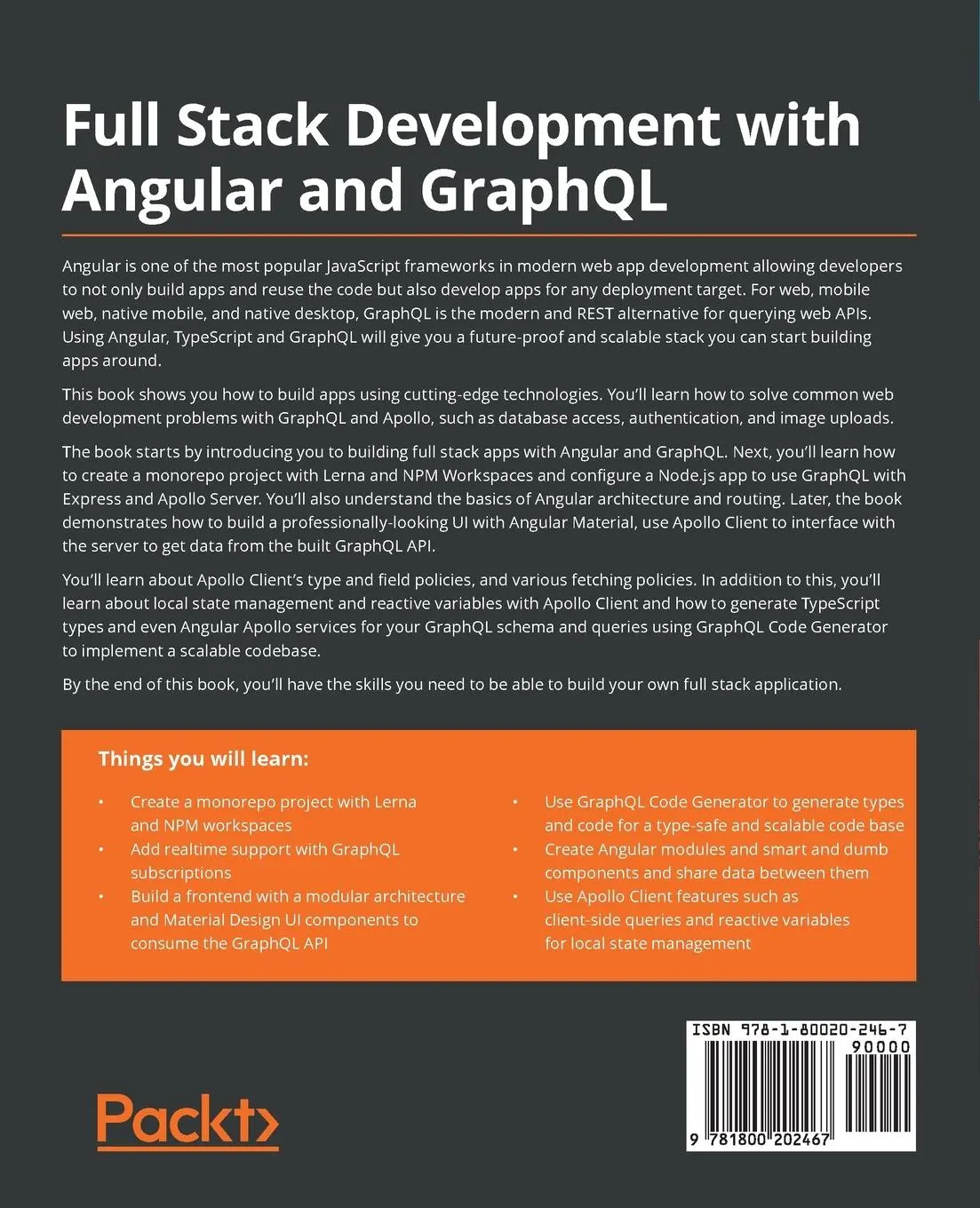 Rückseite: 9781800202467 | Full Stack Development with Angular and GraphQL | Ahmed Bouchefra