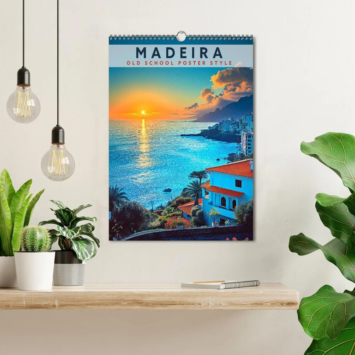 Bild: 9783516282467 | Madeira - Old School Poster Style (Wandkalender 2026 DIN A3 hoch),...