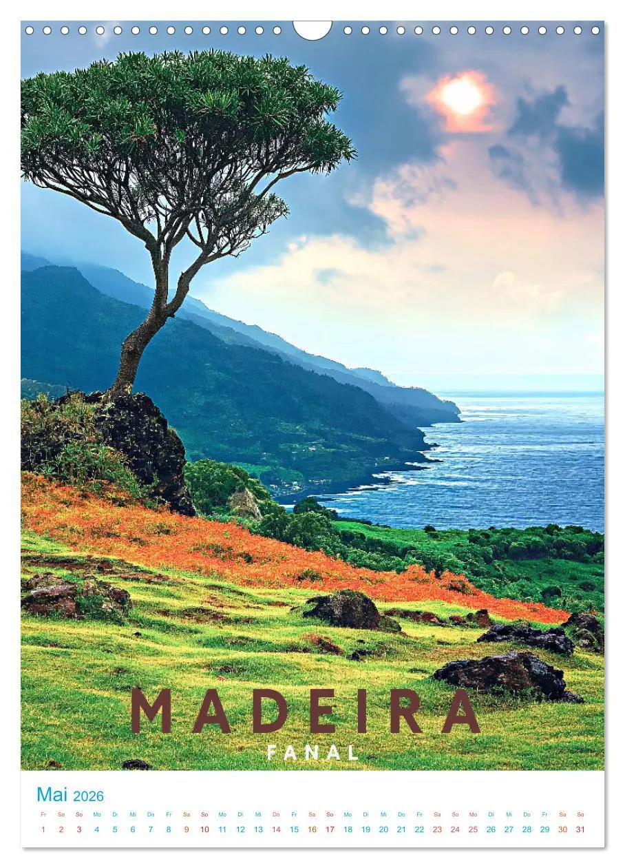 Bild: 9783516282467 | Madeira - Old School Poster Style (Wandkalender 2026 DIN A3 hoch),...