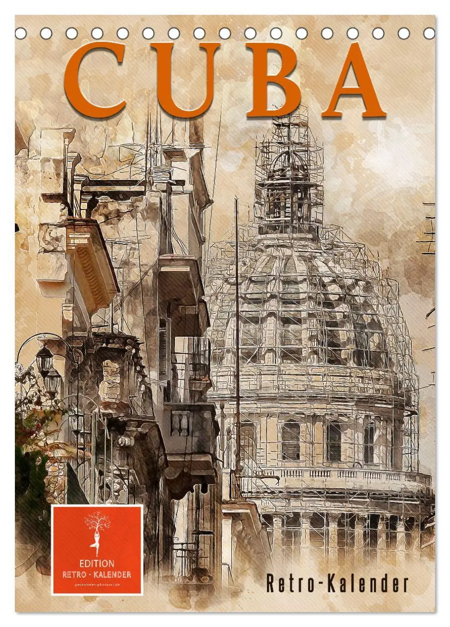Cover: 9783516352467 | Cuba Retro Kalender (Tischkalender 2026 DIN A5 hoch), CALVENDO...