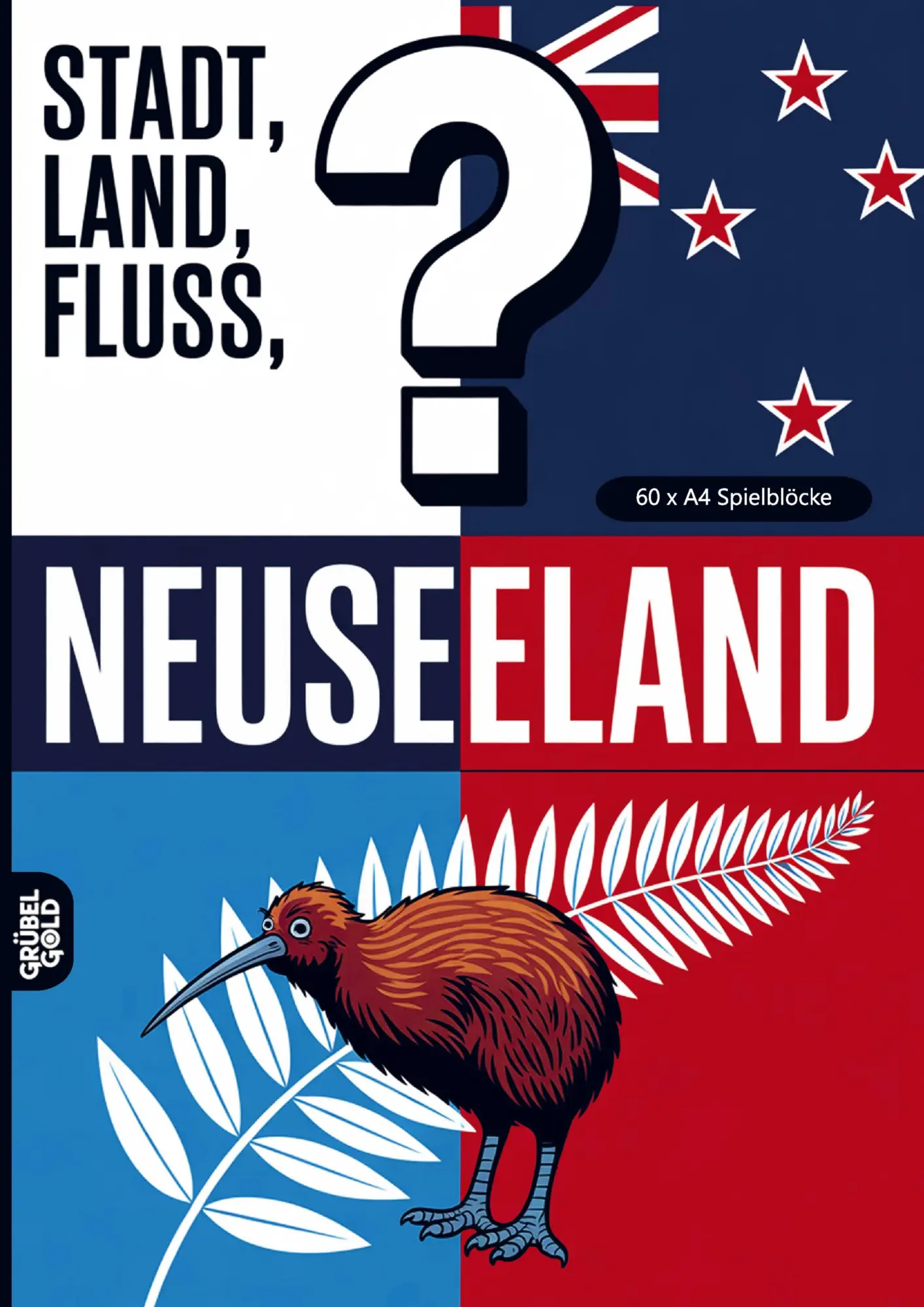 Cover: 9783693192467 | Stadt, Land, Fluss, Neuseeland | Grübelgold Rätselhefte | Taschenbuch