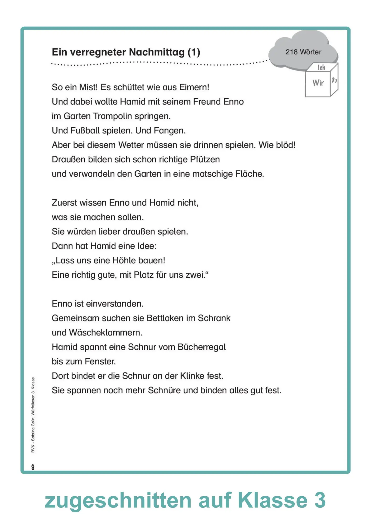 Bild: 9783965202467 | Würfellesen - 3. Klasse | Leseförderung mit vorbereiteten Texten