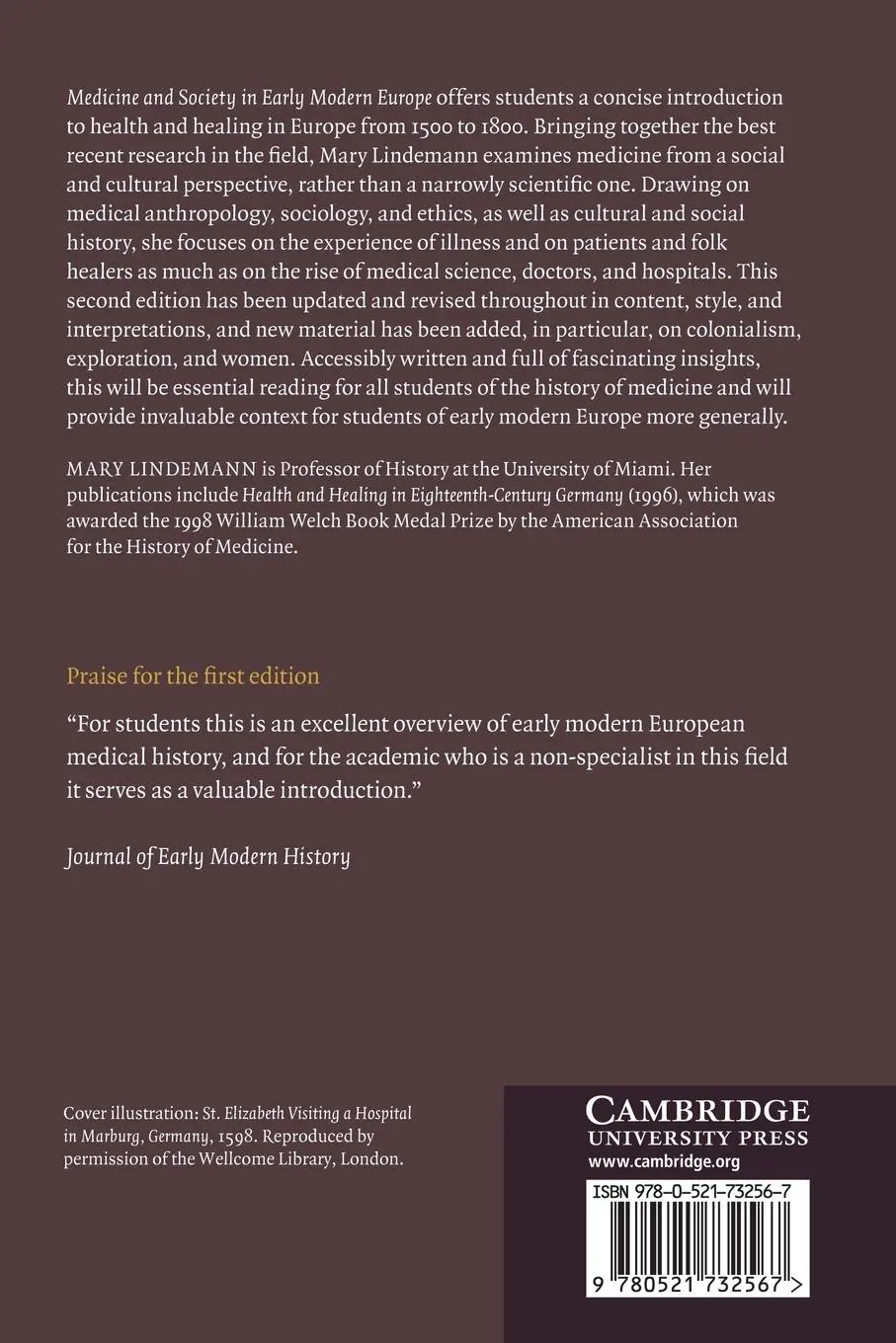 Rückseite: 9780521732567 | Medicine and Society in Early Modern Europe | Mary Lindemann | Buch